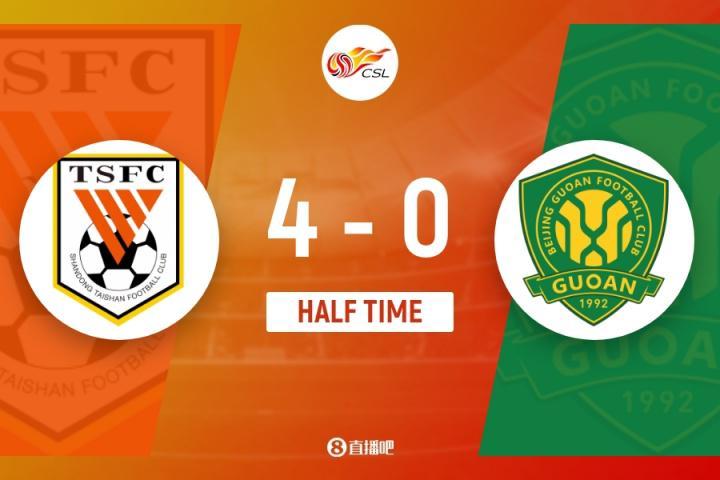 半场-泰山4-0国安 卡扎3射1传马德鲁加世界波 池忠国多次失误